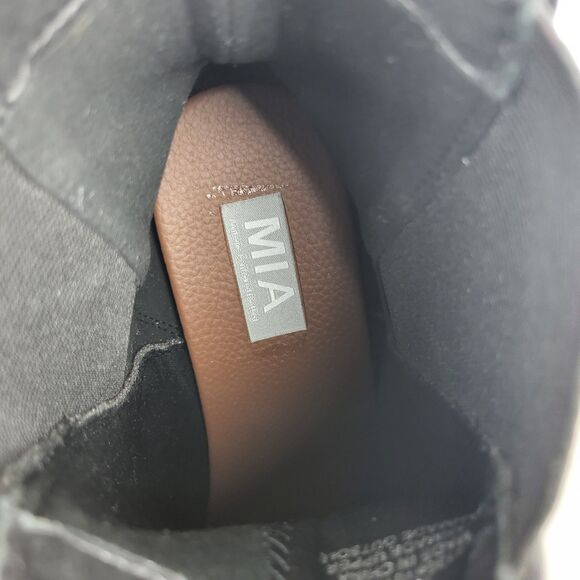 MIA Rusty Chelsea Pull On Lug Sole Booties Black Elastic Closure Size 11 - Picture 12 of 14